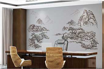 兰州森佰汇航空纤维墙咔（山水之间）